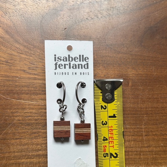 Isabelle Ferland Minimalist Wooden Earrings - Picture 6 of 6